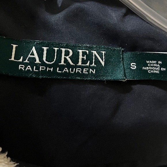 LRL Ralph Lauren Women's Down Coat Puffer Jacket Warm Hood Winter Parka Blue S - Picture 8 of 16